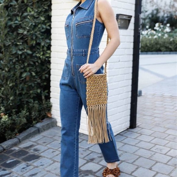 Casual Denim Overall jumpsuit - Picture 4 of 7